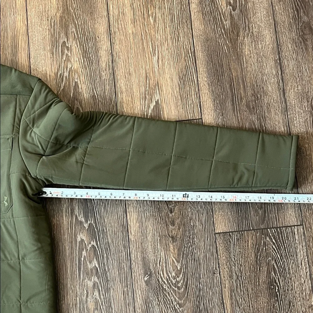 Under Armour Coldgear Loose Green Quarter-Zip Sherpa Lined Pullover Mens Small